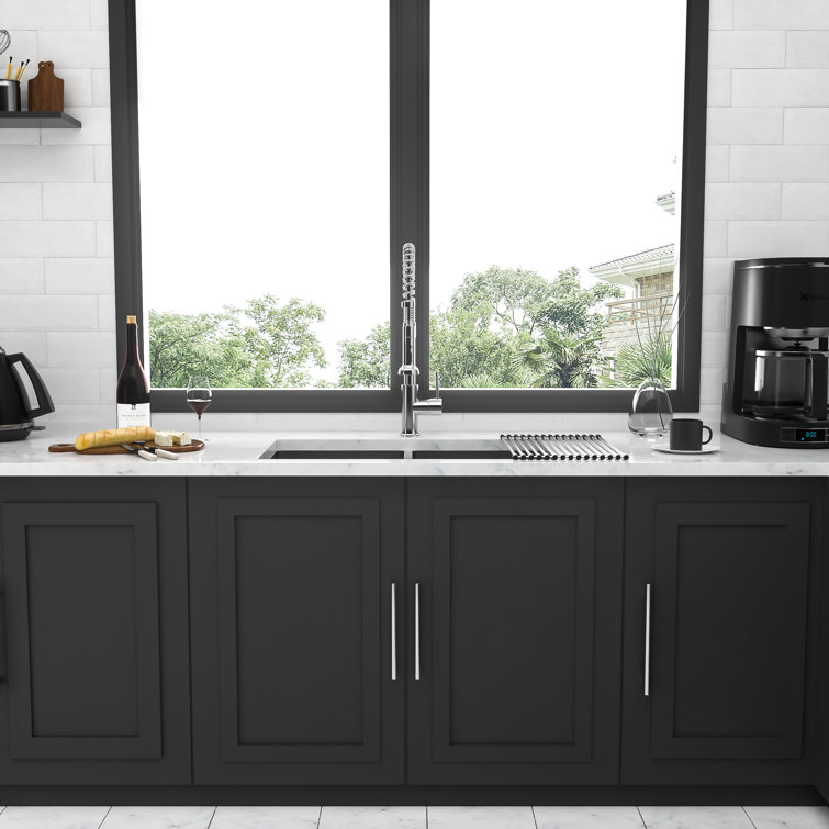 28'' Brushed Nickel Double Bowl Stainless Steel Undermount Kitchen Sink