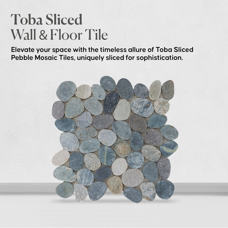 Toba Natural Stone Pebble Mosaic Tile for Indoor and Outdoor Use