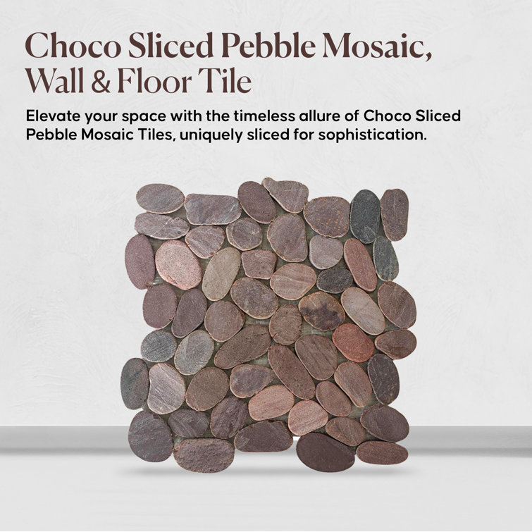 Choco Natural Stone Pebble Mosaic Tile for Indoor and Outdoor