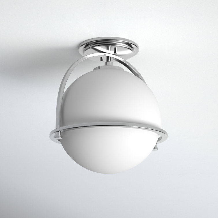 Somerset 11.5'' Brushed Nickel Globe Pendant with Etched Opal Glass