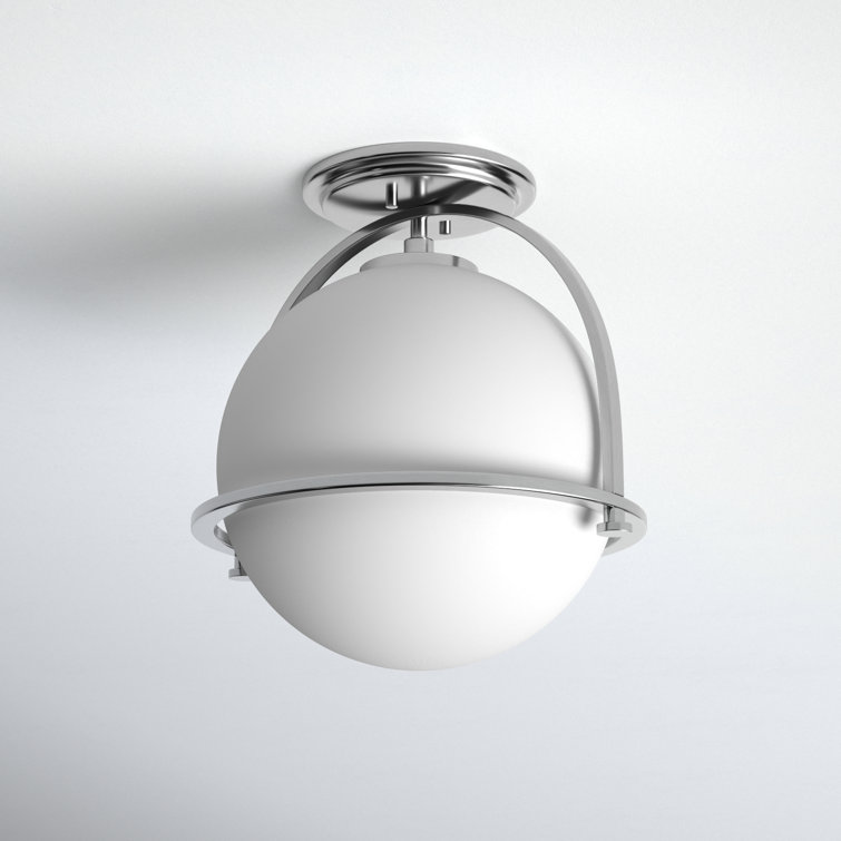 Somerset 11.5'' Brushed Nickel Globe Pendant with Etched Opal Glass