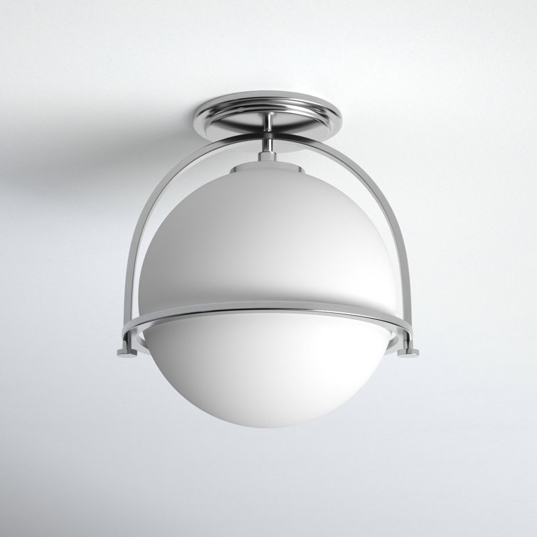 Somerset 11.5'' Brushed Nickel Globe Pendant with Etched Opal Glass