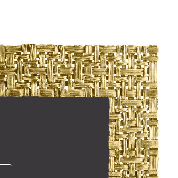 Antique Gold Woven 4x6 Photo Frame