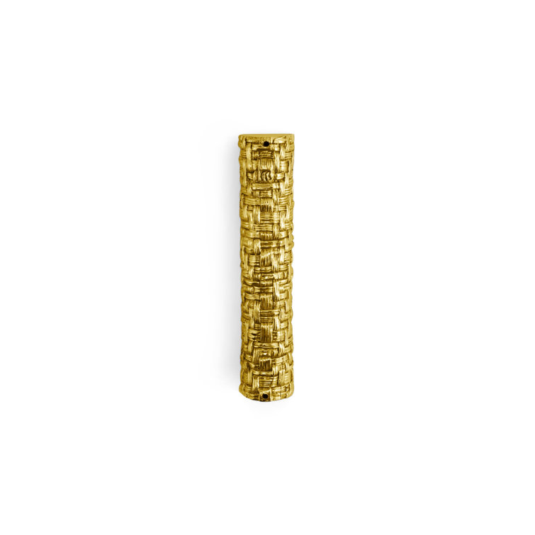 Antique Gold Woven Palm Mezuzah