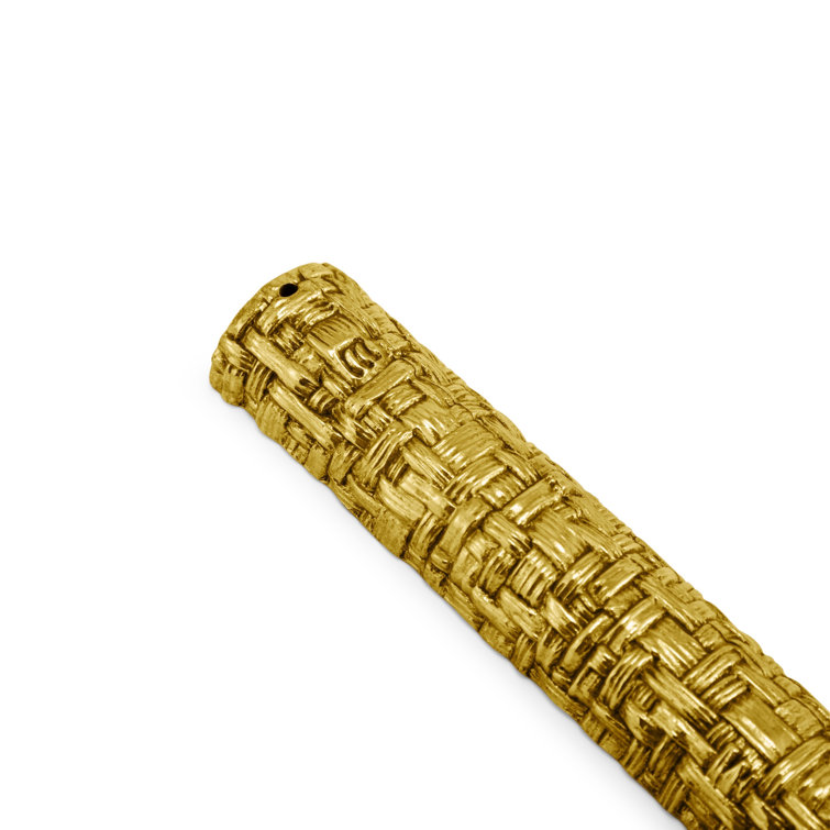 Antique Gold Woven Palm Mezuzah