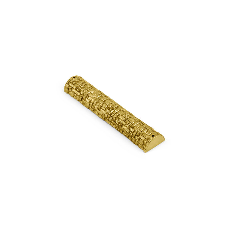 Antique Gold Woven Palm Mezuzah