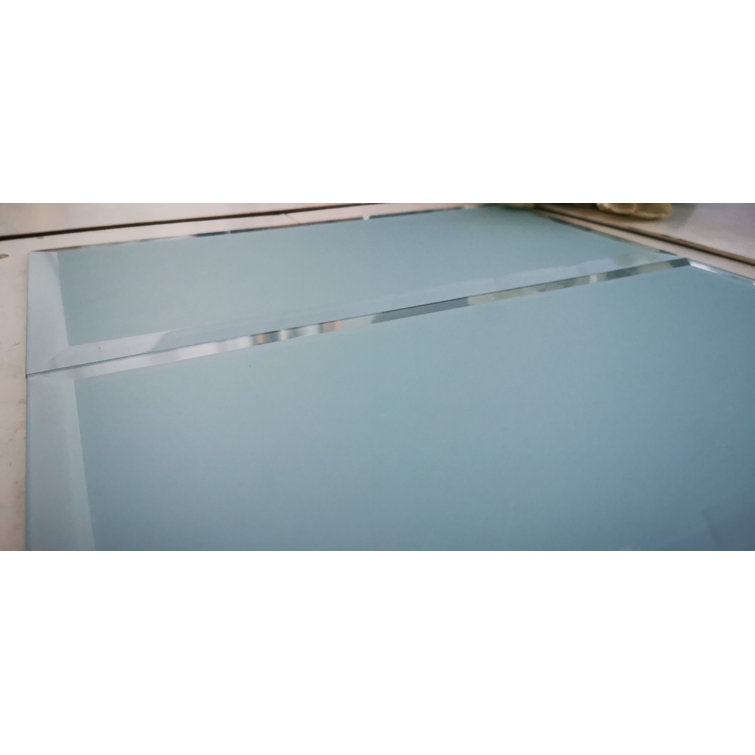 Matte Blue Beveled Glass 8'' x 16'' Subway Tile