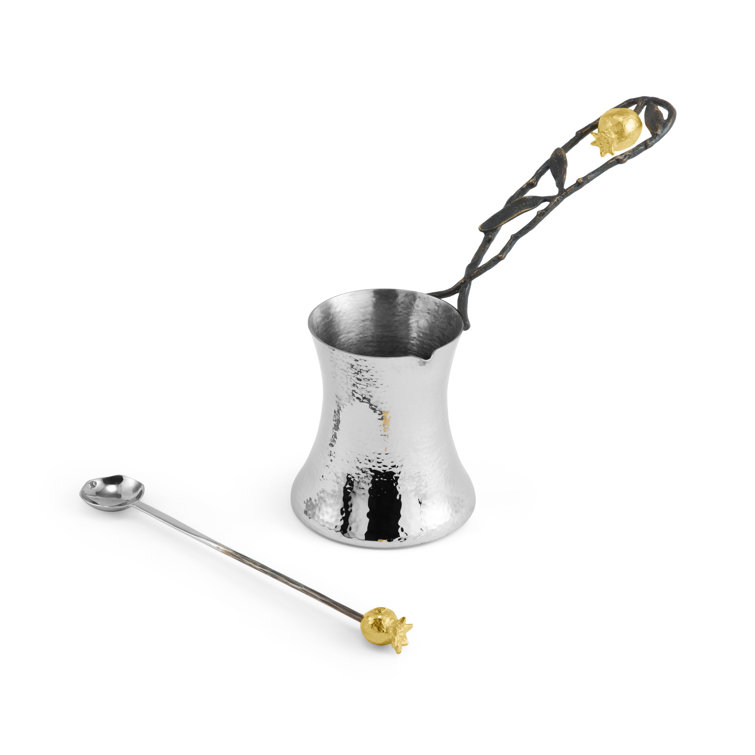 Rustic Oxidized Bronze and Stainless Steel Coffee Serving Set