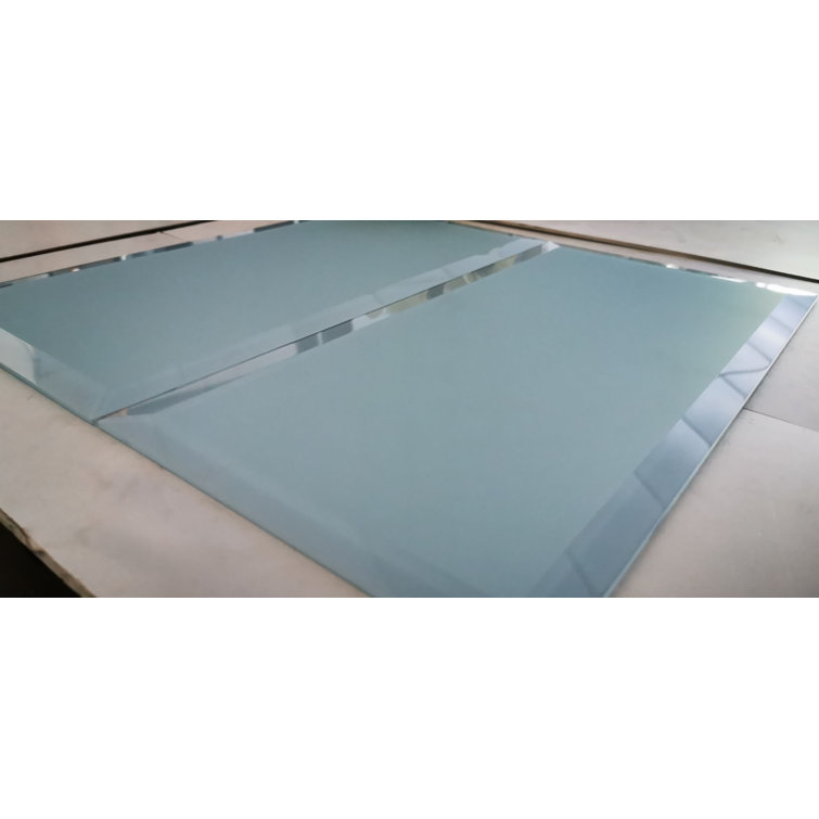 Matte Blue Beveled Glass 8'' x 16'' Subway Tile