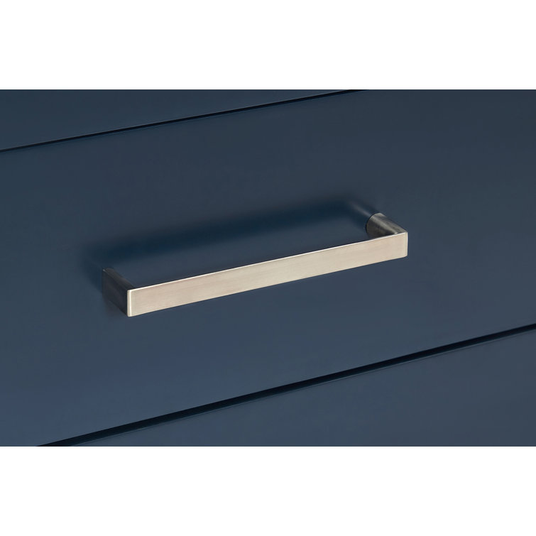 Midnight Blue Hardwood Single Bathroom Vanity with Carrara Quartz Top