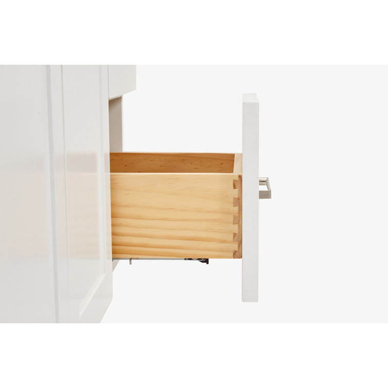 White 60" Single Sink Bathroom Vanity with Carrara Quartz Top