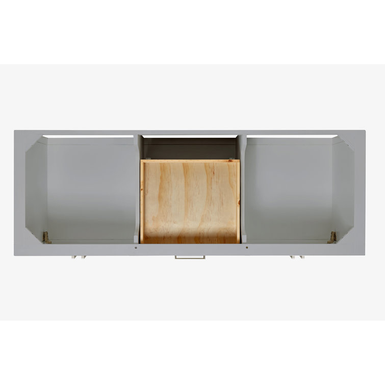 Magnolia Gray 60" Freestanding Double Sink Vanity with Quartz Top