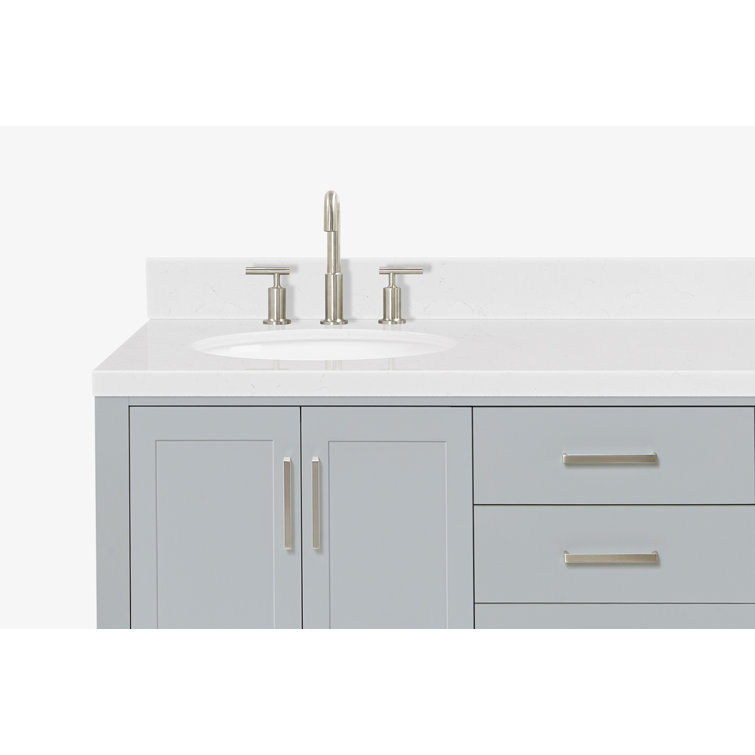 Magnolia Gray 60" Freestanding Double Sink Vanity with Quartz Top