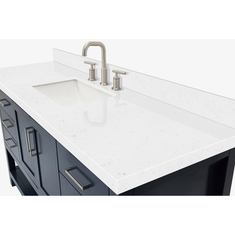 Midnight Blue 60" Single Sink Vanity with Quartz Top