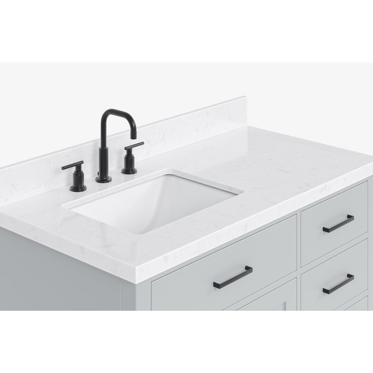 Hepburn 42" Gray Hardwood Freestanding Single Basin Vanity