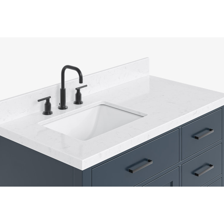 Midnight Blue 42" Freestanding Single Basin Vanity Set with Hardwood Plywood