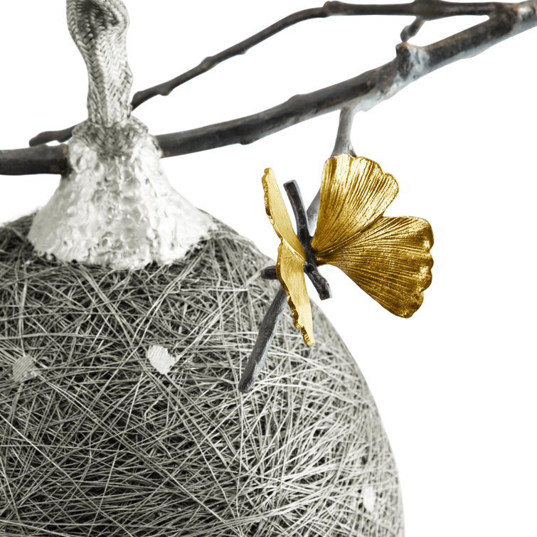 Oxidized Bronze Crystal Cocoon 17" LED Pendant Light