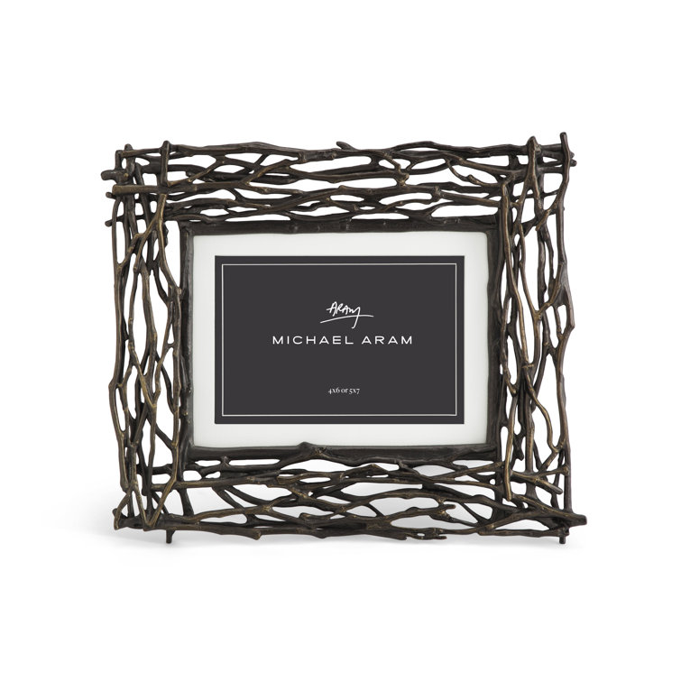 Elegant Gold Stainless Steel Embossed Picture Frame 10.5'' x 8.5''