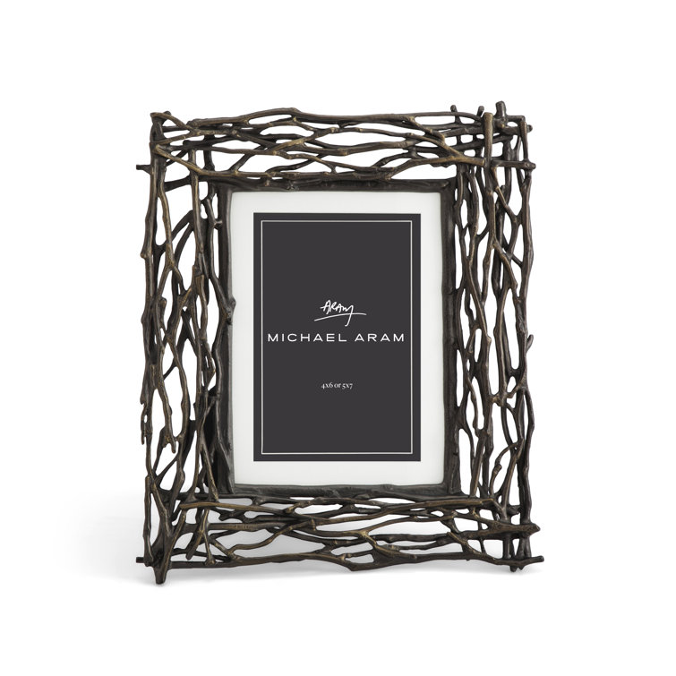Elegant Gold Stainless Steel Embossed Picture Frame 10.5'' x 8.5''