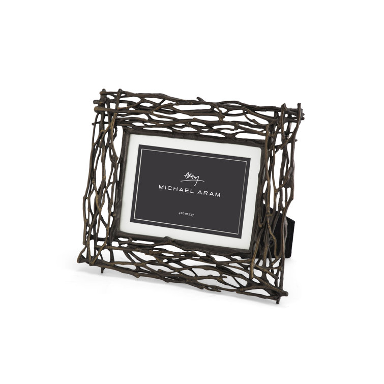 Elegant Gold Stainless Steel Embossed Picture Frame 10.5'' x 8.5''