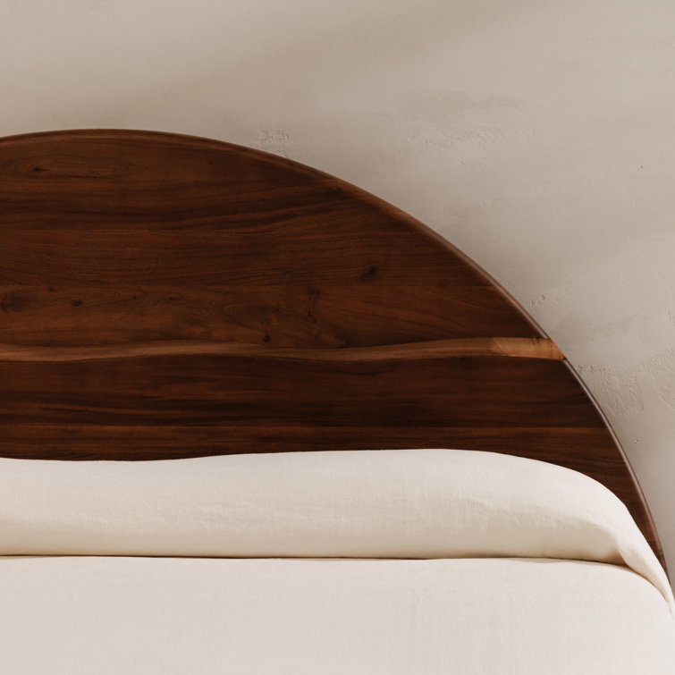 Watson Modern King Bed with Live-Edge Acacia Wood Frame