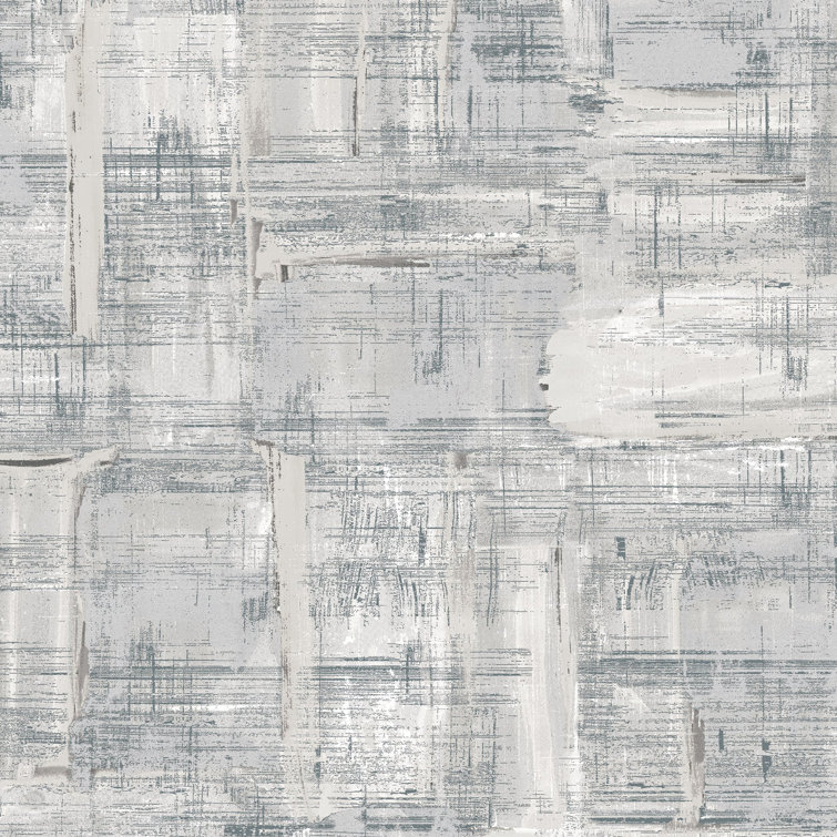 Silver Abstract Metallic Non-pasted Wallpaper Roll