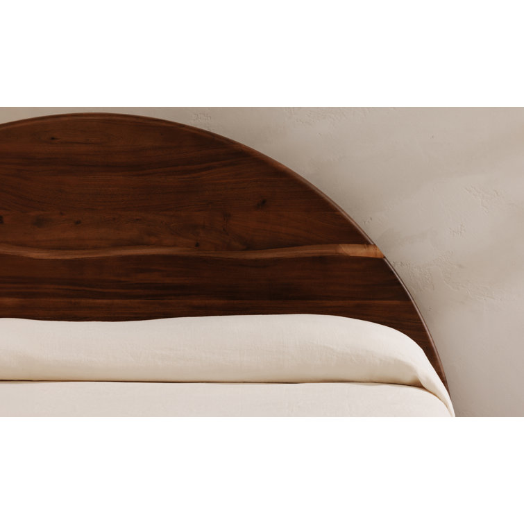 Watson Modern King Bed with Live-Edge Acacia Wood Frame