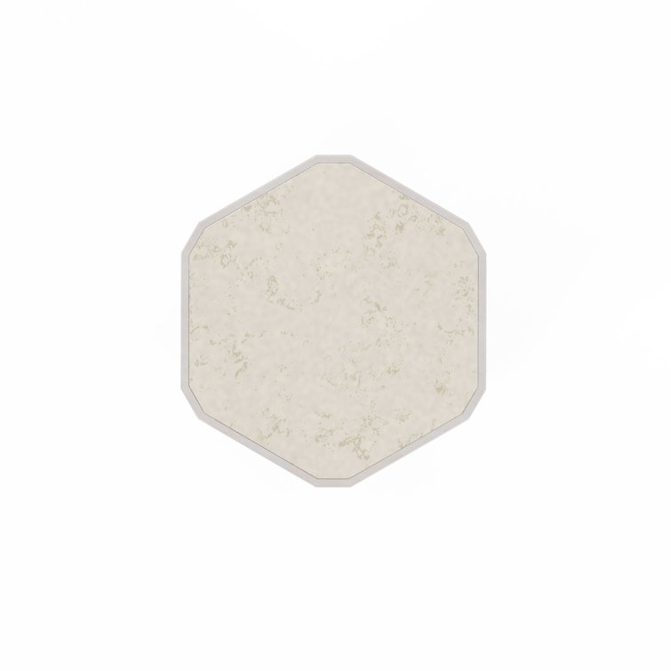 Gray Hexagonal Transitional Wood Occasional Table