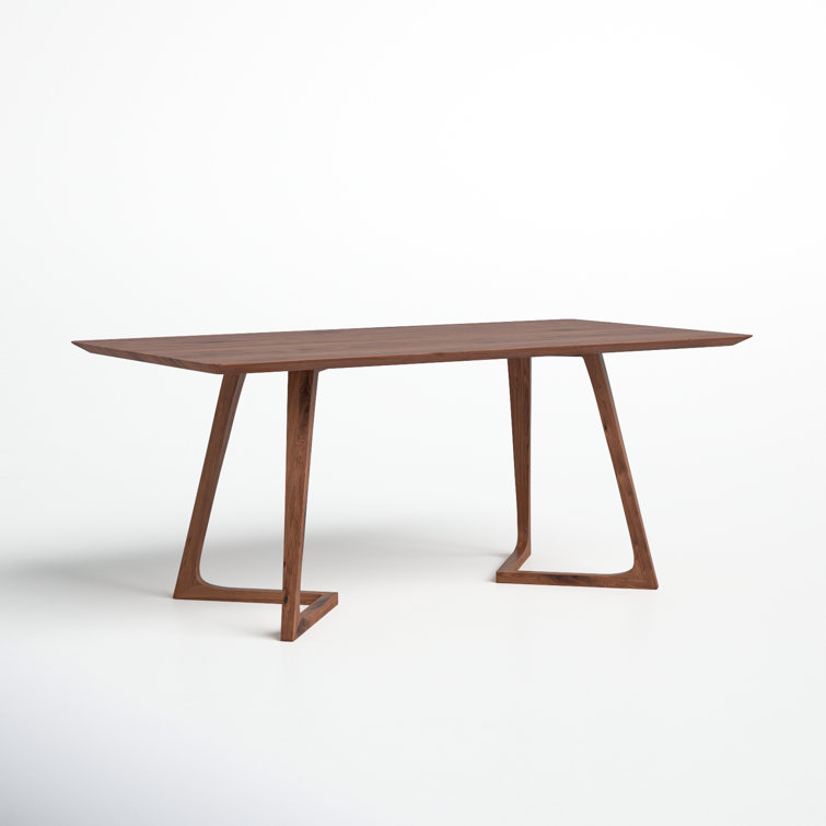 Mid-Century Modern Godenza Solid Walnut Rectangular Dining Table