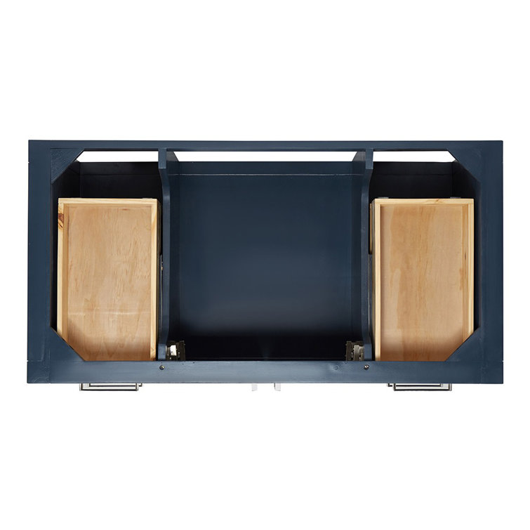 Magnolia 43" Midnight Blue Single Basin Vanity with Carrara White Top