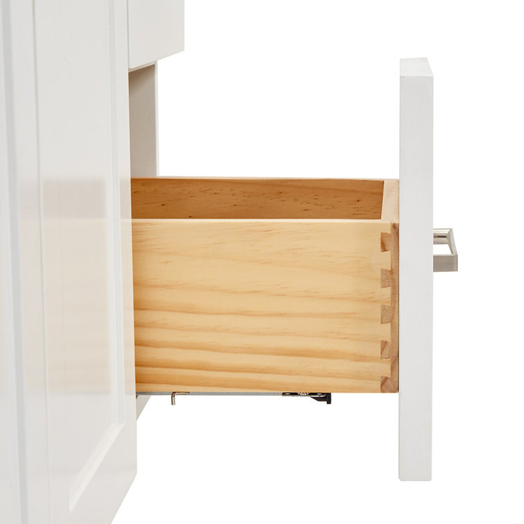 Magnolia White Solid Wood Freestanding Bath Vanity with Quartz Top
