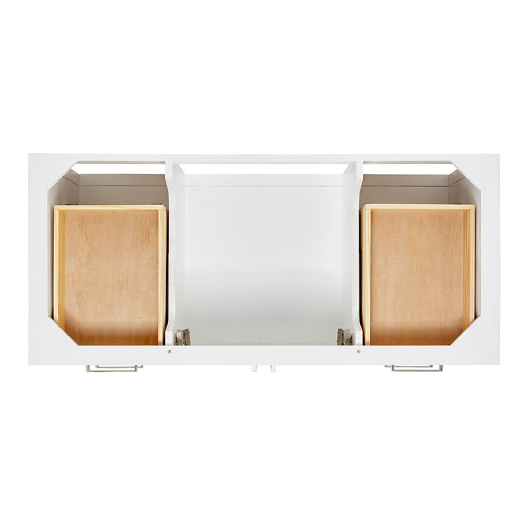 Magnolia 49" White Solid Wood Single Bathroom Vanity with Quartz Top