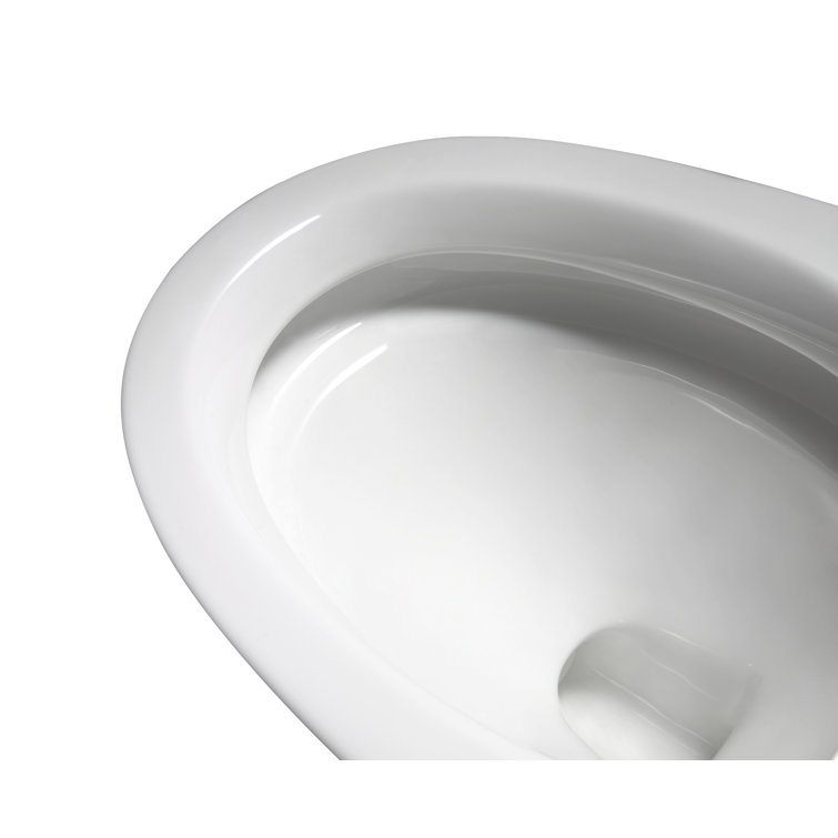 White Ceramic Elongated One-Piece Smart Toilet with Heated Seat