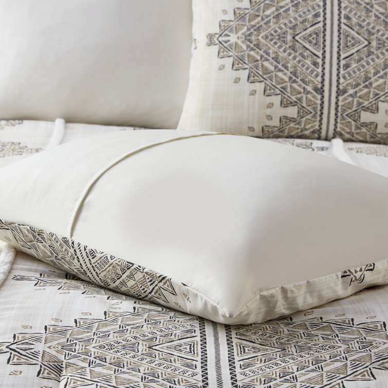 Ibiza Beige and Ivory Boho Chic King Duvet Cover Set