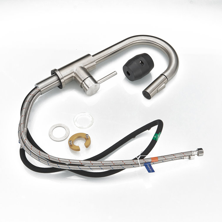 Brushed Nickel Single Handle Pull-Out Spray Kitchen Faucet