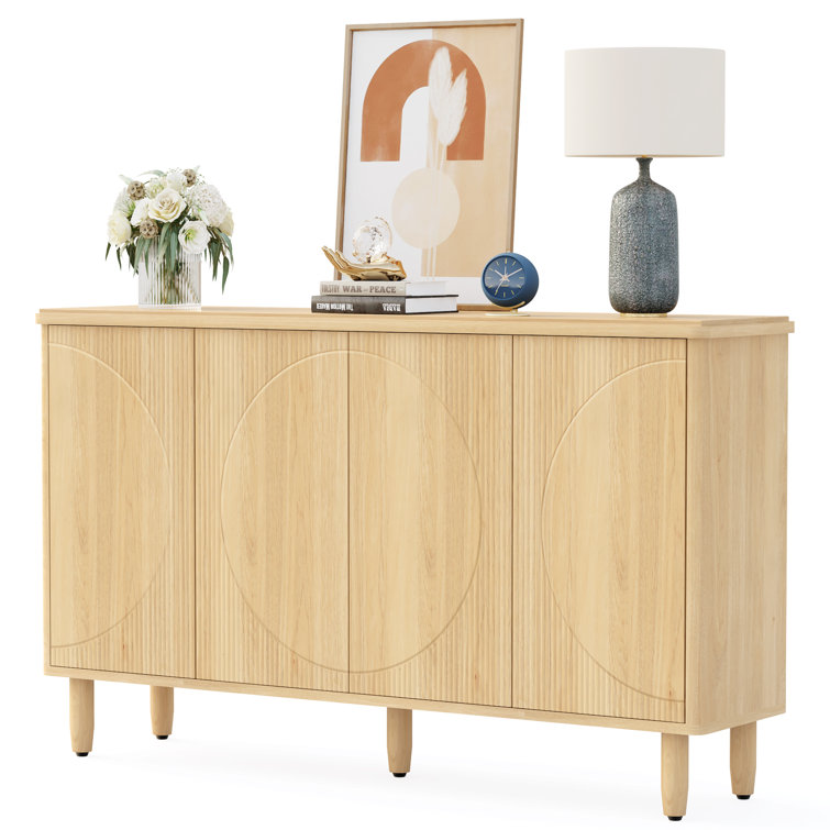 Mangue 59.4'' Light Brown Wood Sideboard