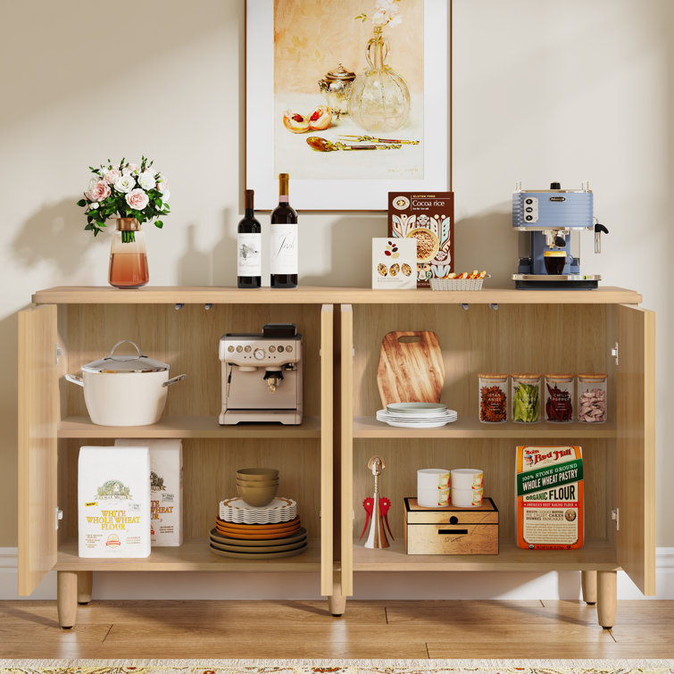Mangue 59.4'' Light Brown Wood Sideboard