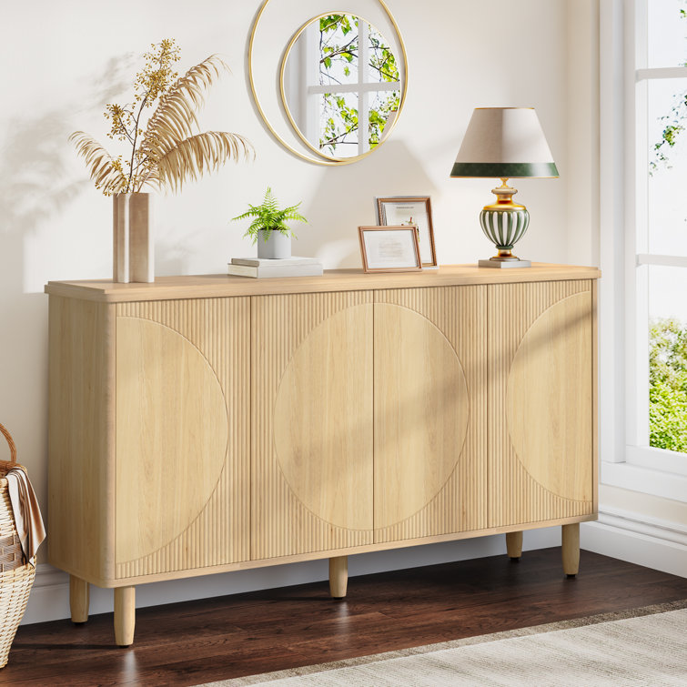 Mangue 59.4'' Light Brown Wood Sideboard