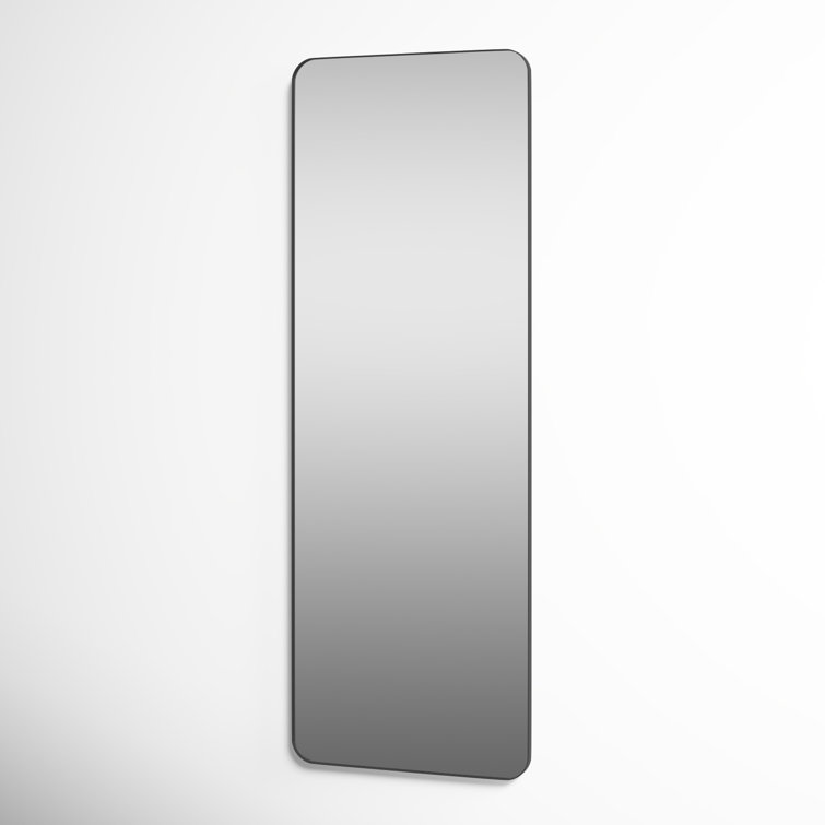 Black Metal Framed Rectangular Wall Mirror