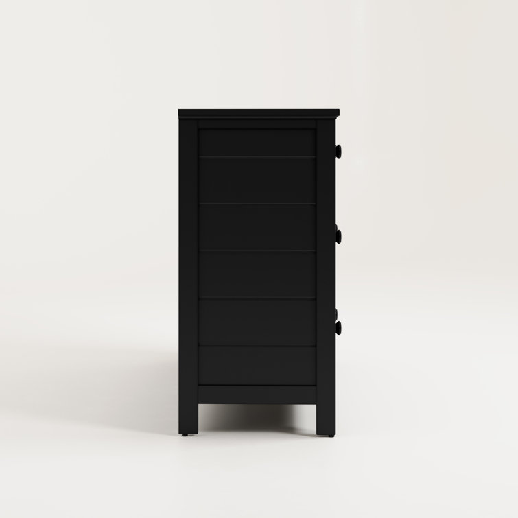 Storkcraft Moss Black 6-Drawer Double Dresser with Deep Drawers
