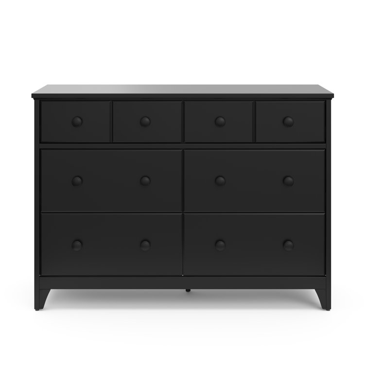 Storkcraft Moss Black 6-Drawer Double Dresser with Deep Drawers