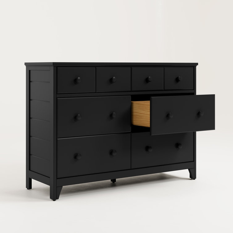 Storkcraft Moss Black 6-Drawer Double Dresser with Deep Drawers