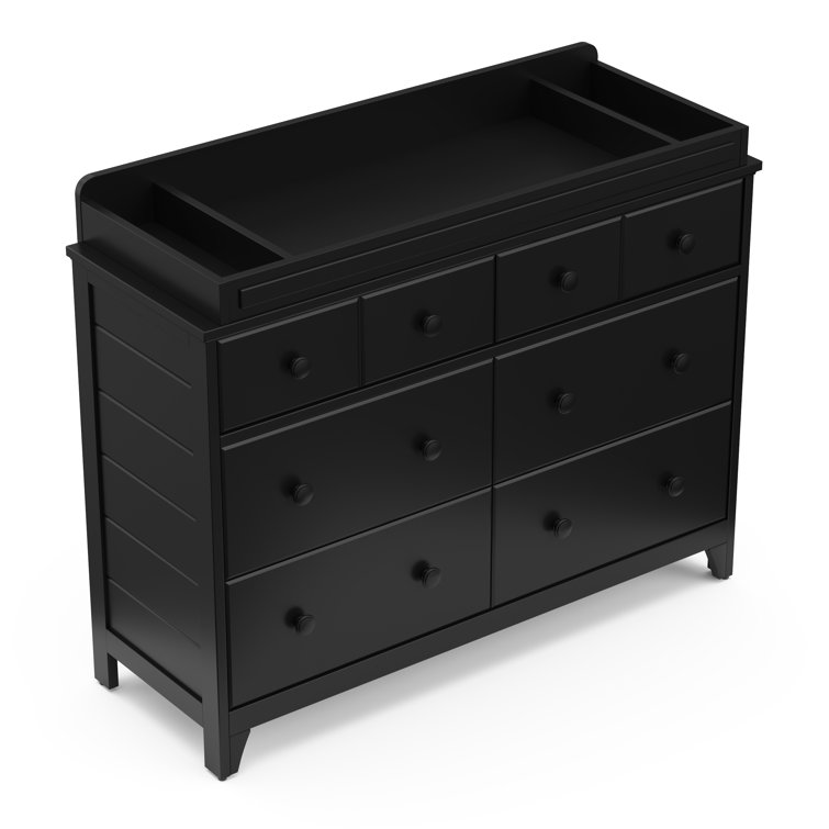Storkcraft Moss Black 6-Drawer Double Dresser with Deep Drawers