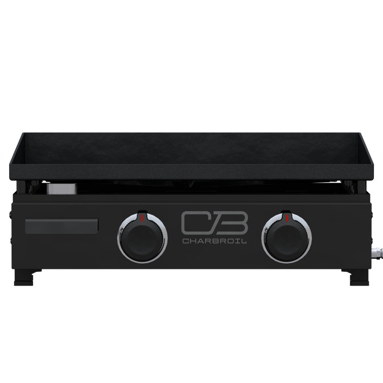 Charbroil 22" Portable Black 2-Burner Gas Griddle
