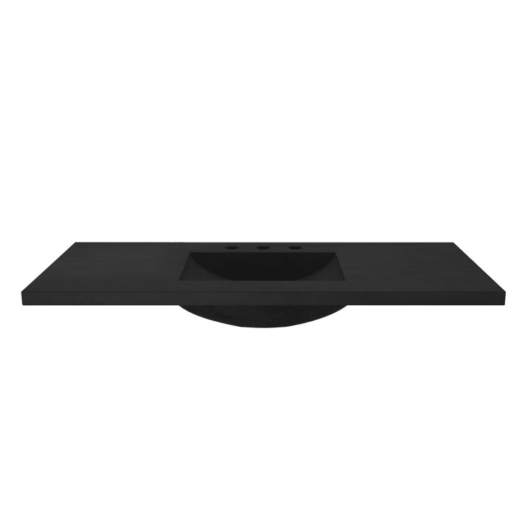 48.5" Charcoal Concrete Vanity Top with Integral Sink