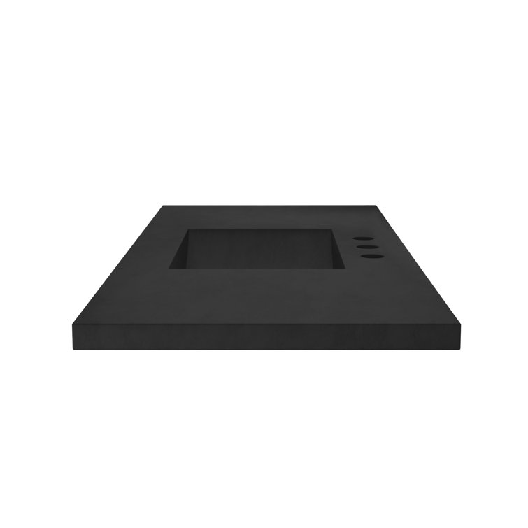 48.5" Charcoal Concrete Vanity Top with Integral Sink
