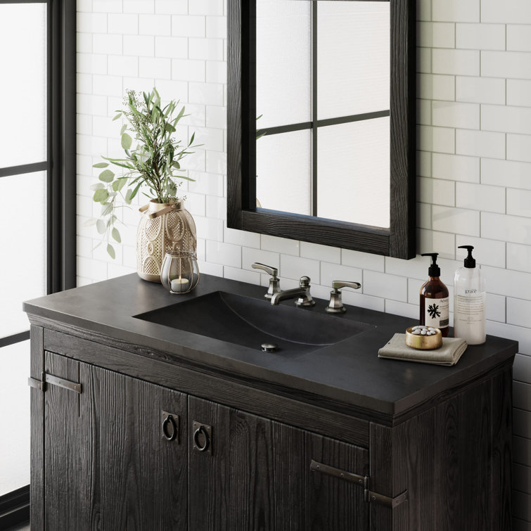 48.5" Charcoal Concrete Vanity Top with Integral Sink