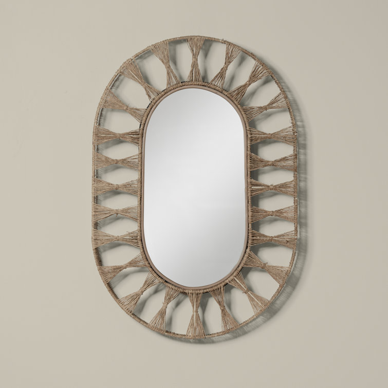 Natural Jute Woven Ojai Oval Wall Mirror