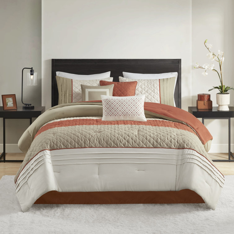 California King Spice Microfiber 7-Piece Bedspread Set