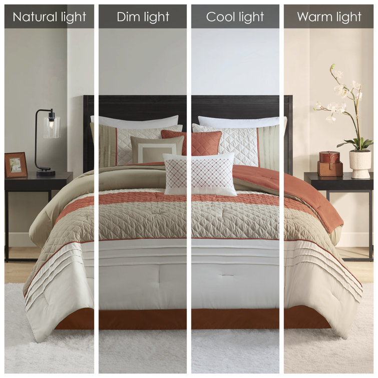 California King Spice Microfiber 7-Piece Bedspread Set